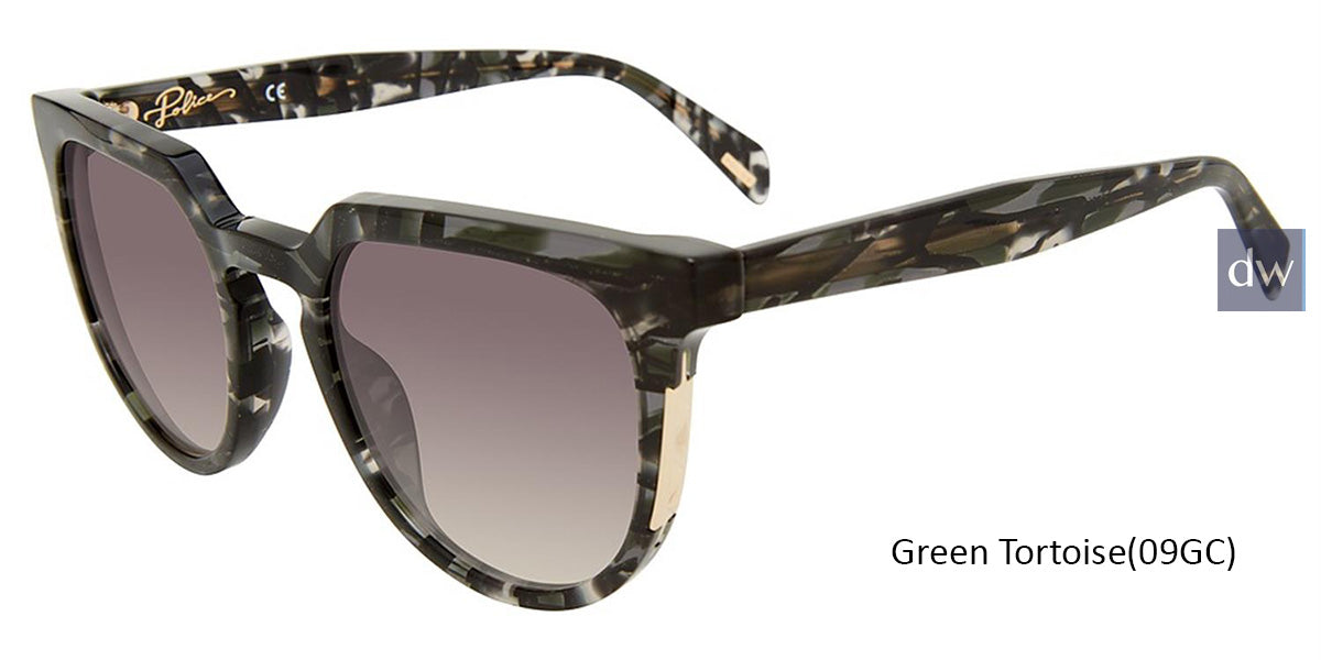 Green Tortoise (09GC) Police SPLD34 Sunglasses.