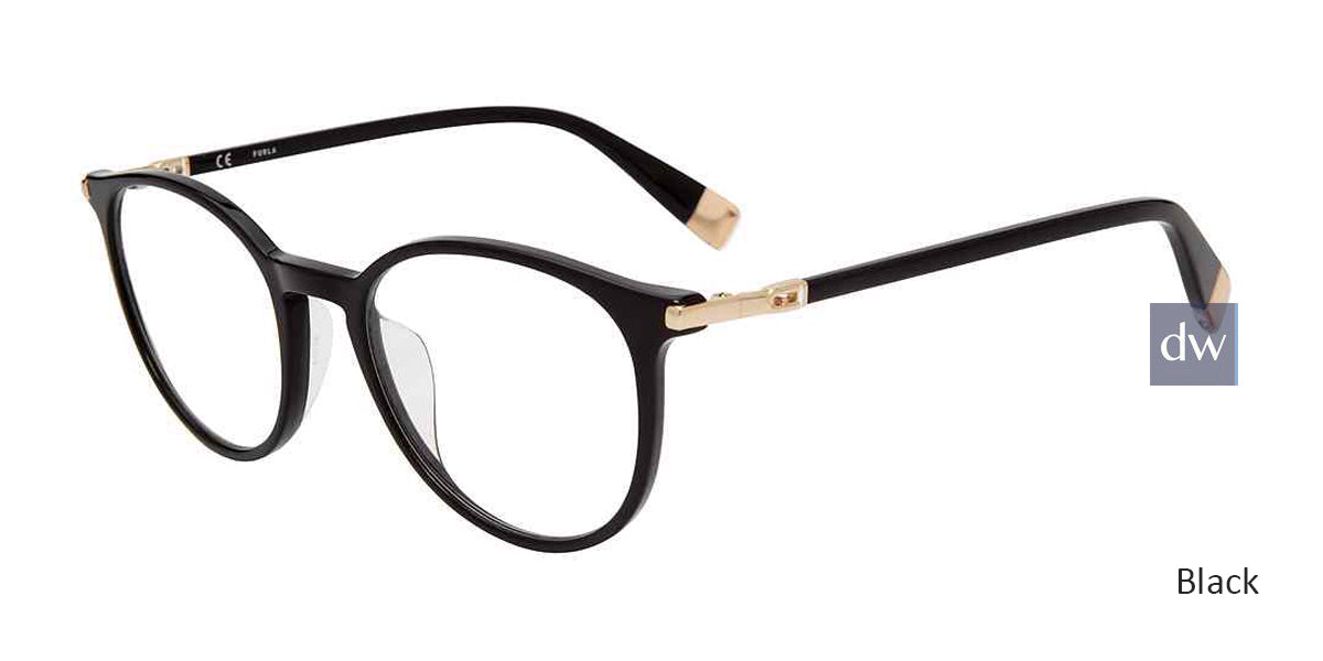 Black Furla VFU591 Eyeglasses