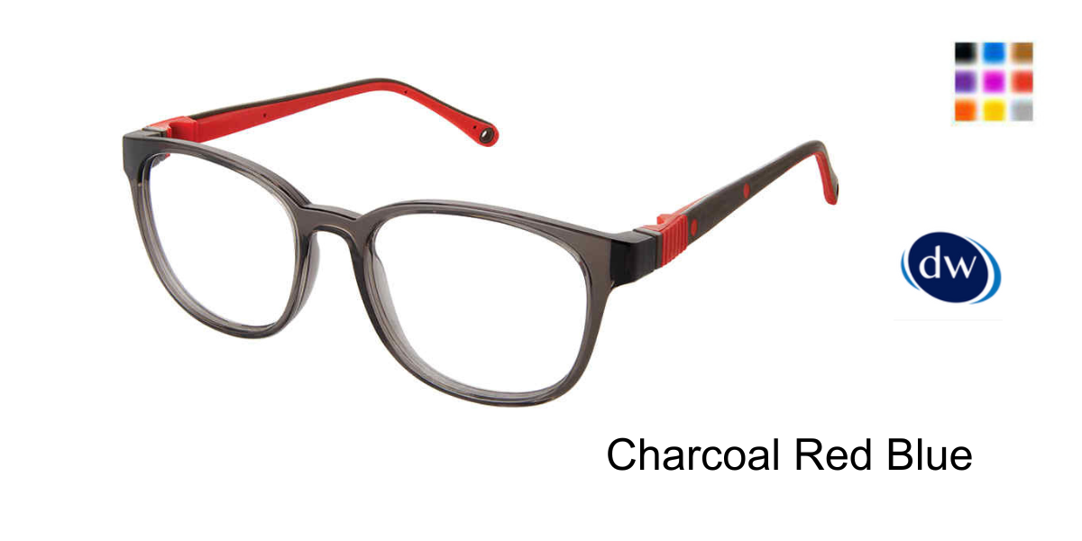 Charcoal Red Blue