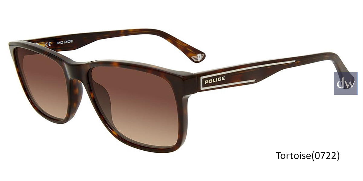 Tortoise (0722) Police SPLB40N Sunglasses.