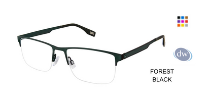 EVATIK E-9238 Eyeglasses Forest Black