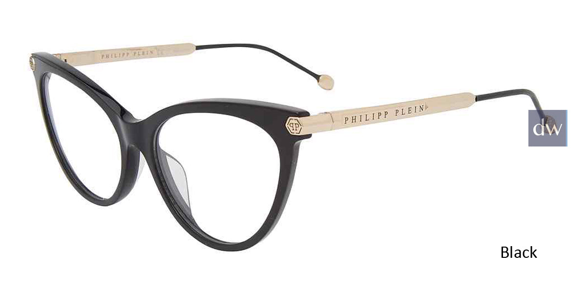 Black Philipp Plein VPP037S Eyeglasses.