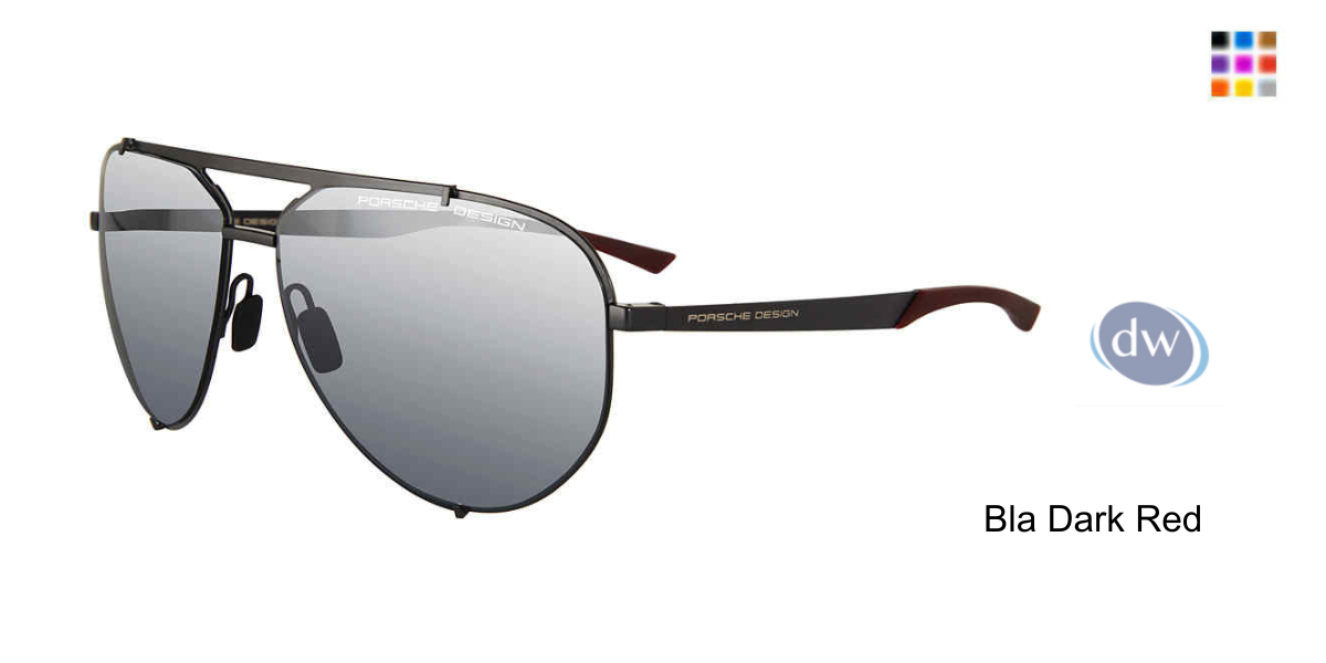 PORSCHE DESIGN P8920 Sunglasses Bla Dark Red