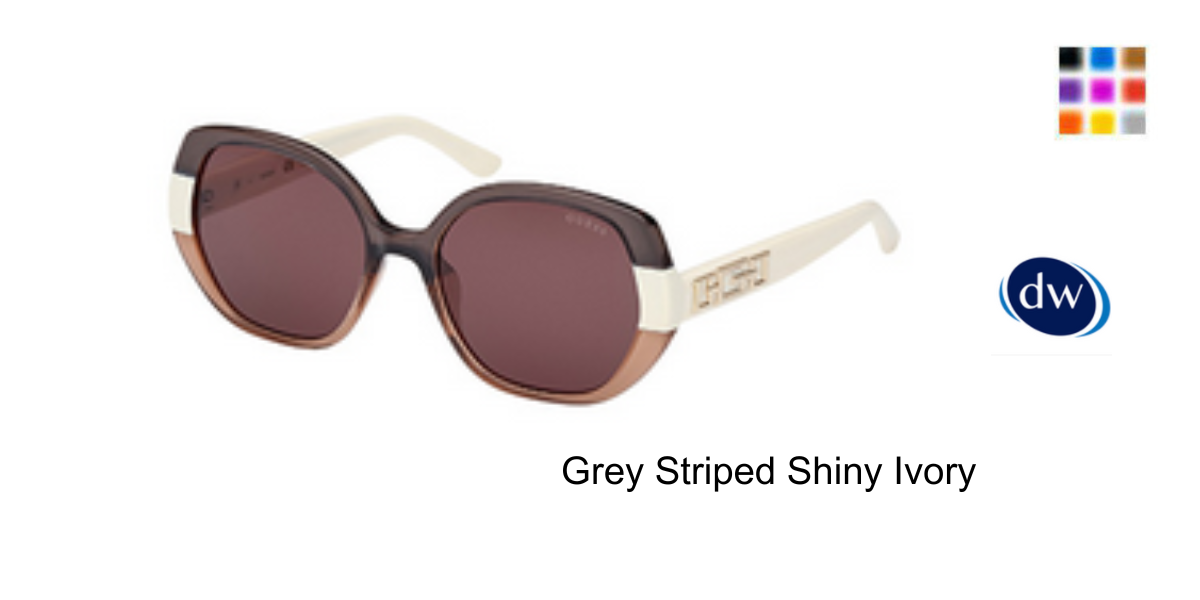 Grey Striped Shiny Ivory
