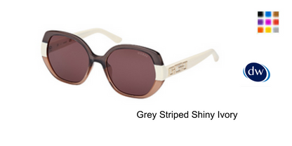 Grey Striped Shiny Ivory