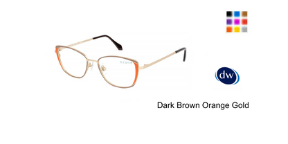 Dark Brown Orange Gold