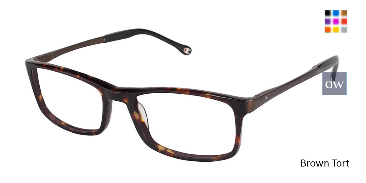 Brown Tort c02 Champion 4004 Extended Size Eyeglasses.