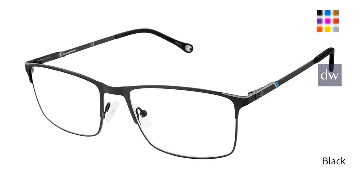 Black c03 Champion 4015 Extended Size Eyeglasses.