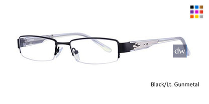 Black/Lt. Gunmetal K12 4041 Eyeglasses - Teenager