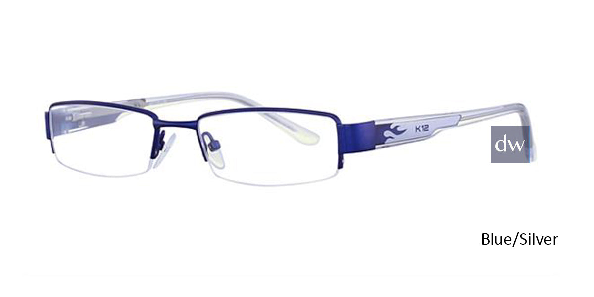 Blue/Silver K12 4041 Eyeglasses - Teenager