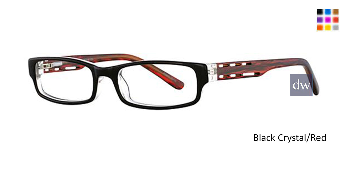Black Crystal/Red K12 4050 Eyeglasses
