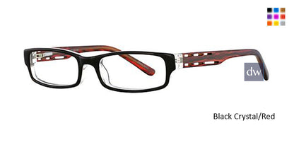Black Crystal/Red K12 4050 Eyeglasses