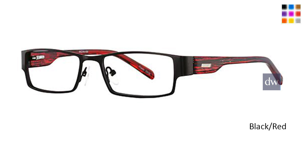Black/Red K12 4056 Eyeglasses - Teenager
