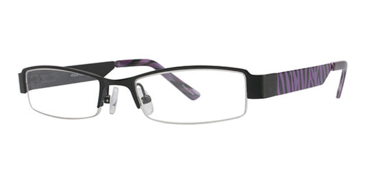 Black/Purple Zebra K12 4064 Eyeglasses