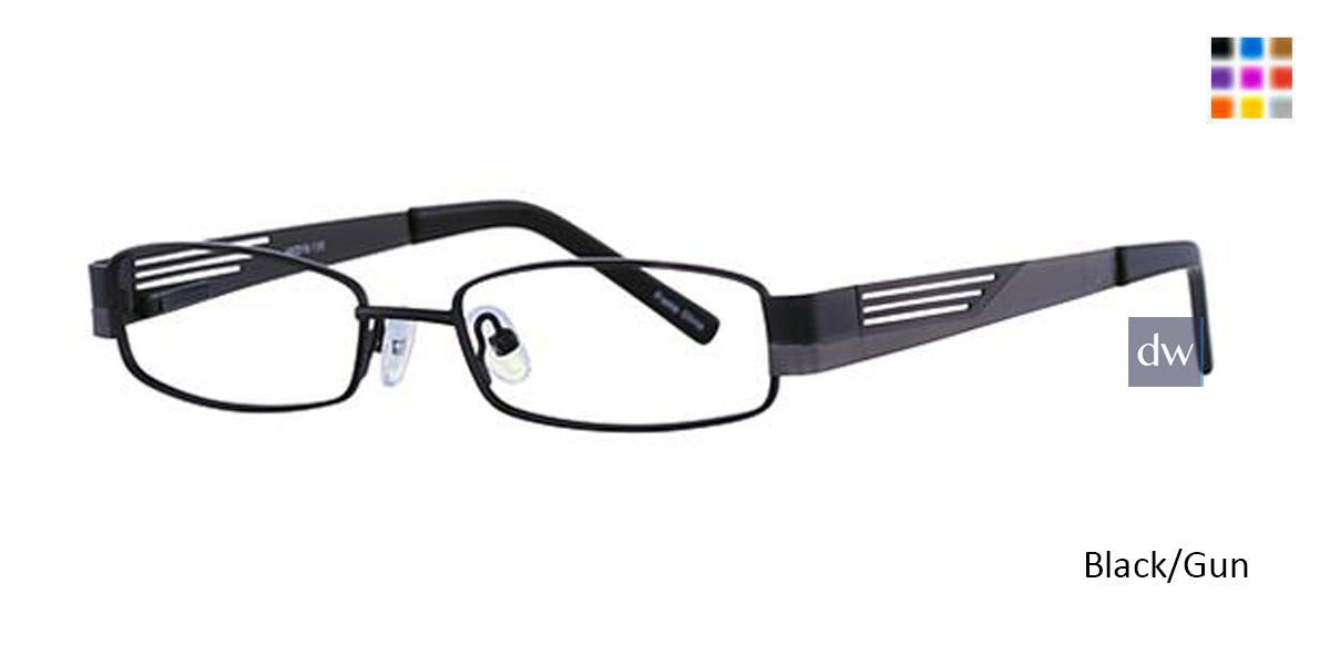 Black/Gun K12 4065 Eyeglasses - Teenager