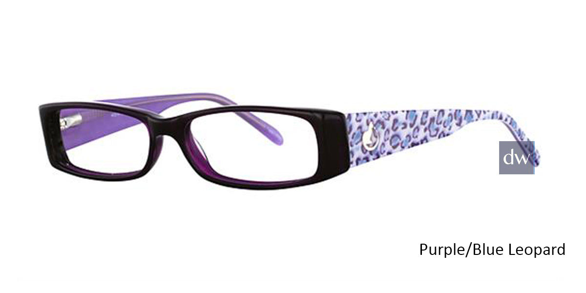 Purple/Blue Leopard K12 4068 Eyeglasses - Teenager