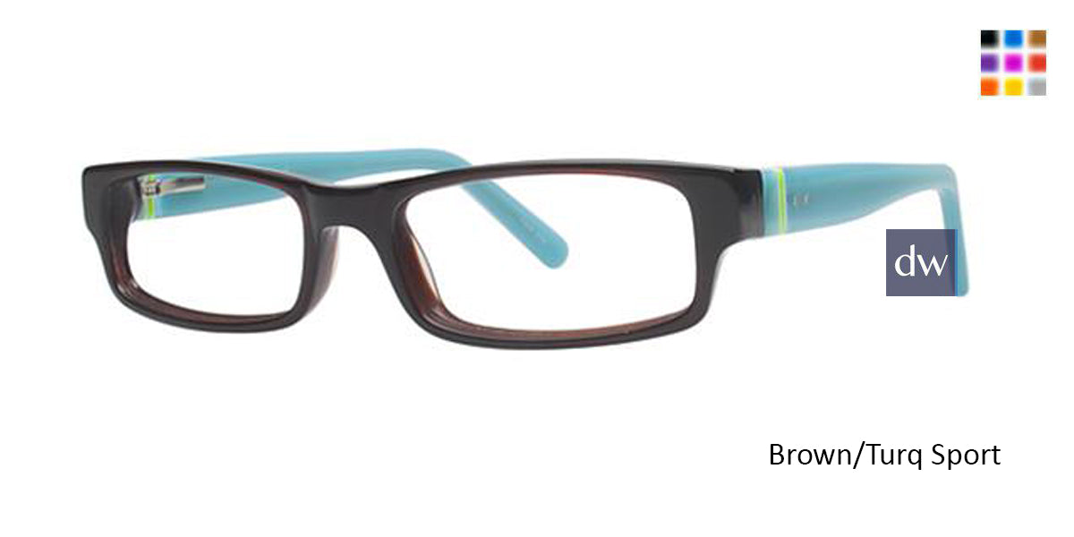 Brown/Turq Sport K12 4076 Eyeglasses
