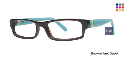 Brown/Turq Sport K12 4076 Eyeglasses