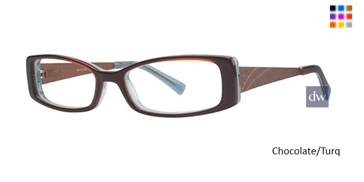 Chocolate/Turq K12 4077 Eyeglasses - Teenager