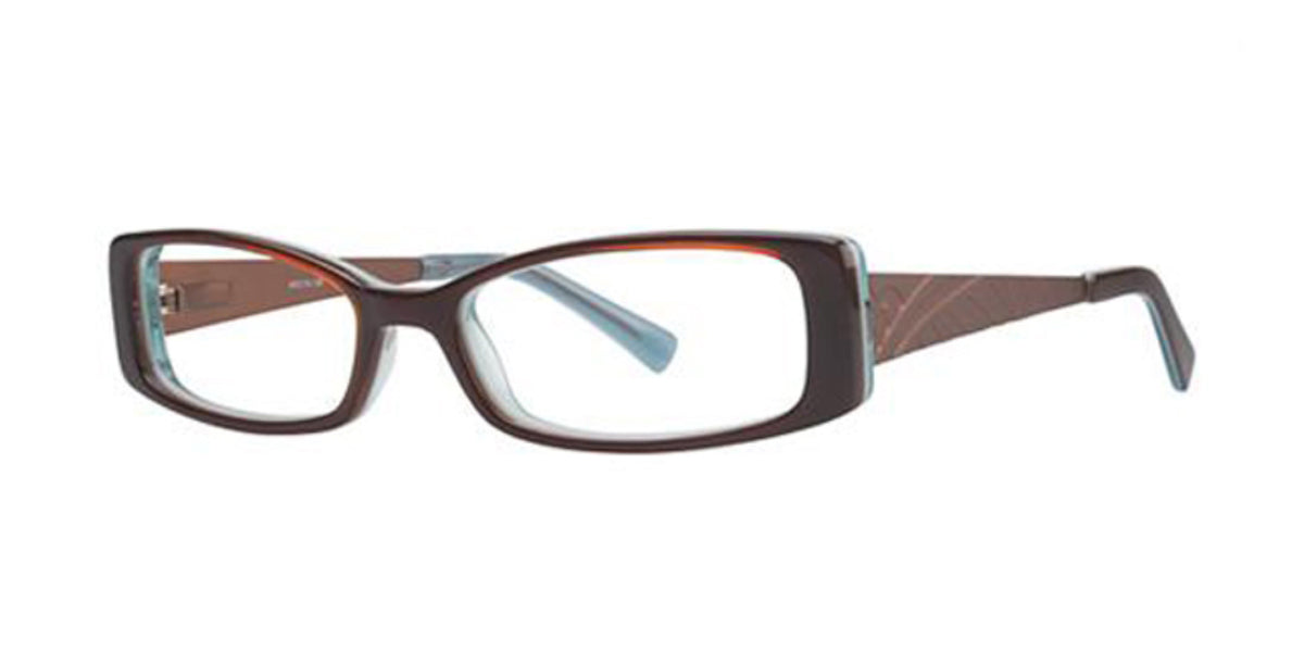 Chocolate/Turq K12 4077 Eyeglasses - Teenager