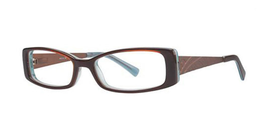 Chocolate/Turq K12 4077 Eyeglasses - Teenager