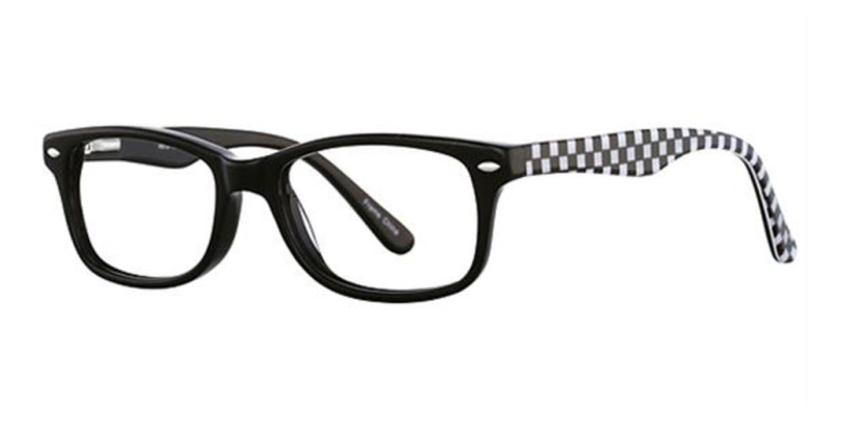 Black/Checker K12 4081 Eyeglasses
