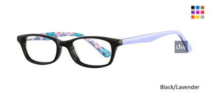 Black/Lavender K12 4088 Eyeglasses