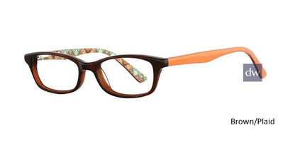 Brown/Plaid K12 4088 Eyeglasses