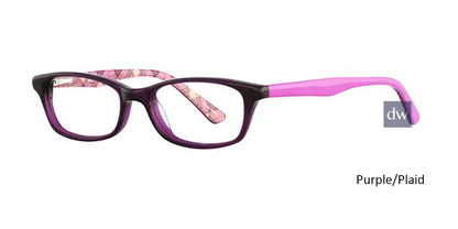 Purple/Plaid K12 4088 Eyeglasses