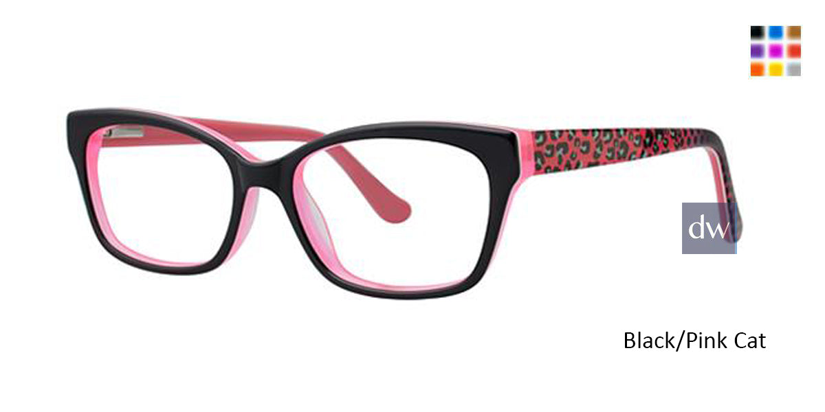 Black/Pink Cat K12 4090 Eyeglasses