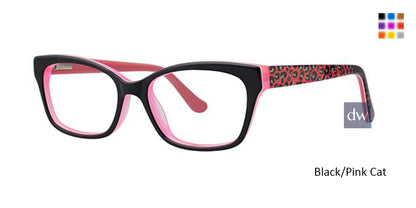 Black/Pink Cat K12 4090 Eyeglasses