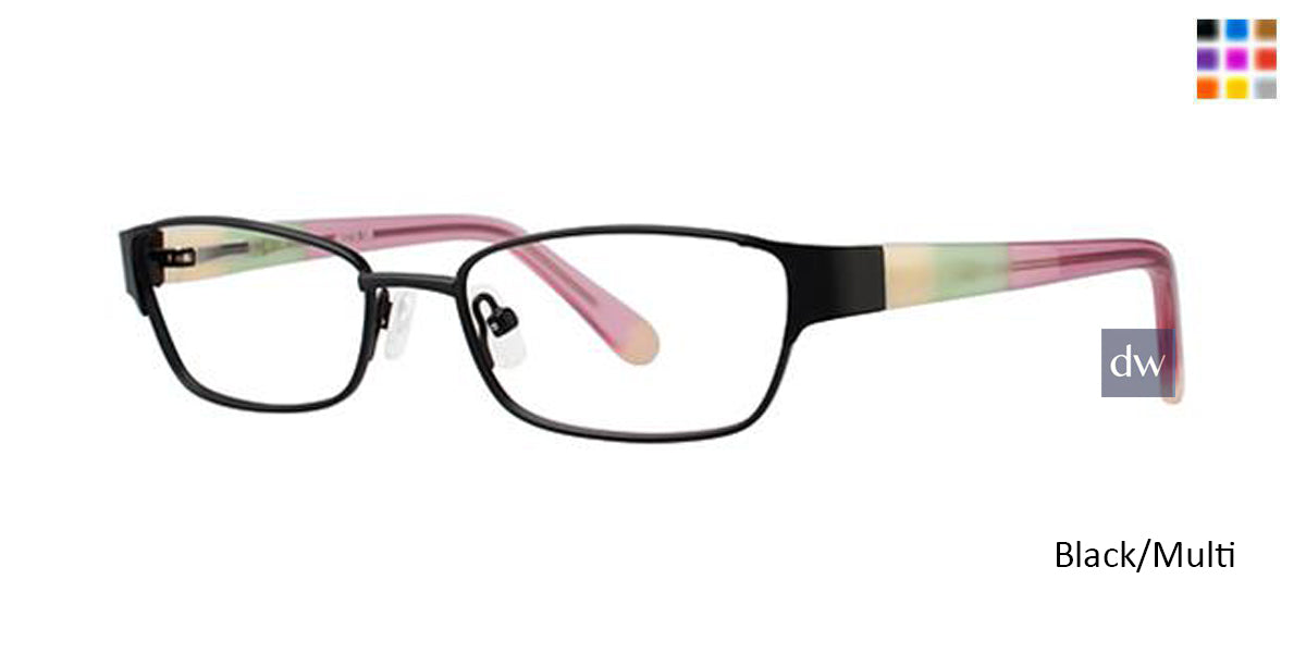 Black/Multi K12 4091 Eyeglasses - Teenager