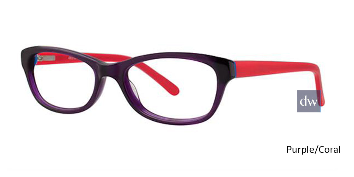 Purple/Coral K12 4092 Eyeglasses - Teenager