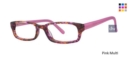 Pink Multi K12 4093 Eyeglasses - Teenager