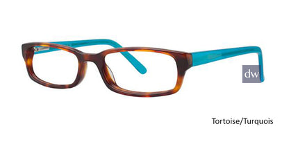 Tortoise/Turquois K12 4093 Eyeglasses - Teenager