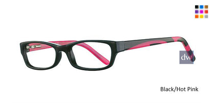 Black/Hot Pink K12 4094 Eyeglasses - Teenager