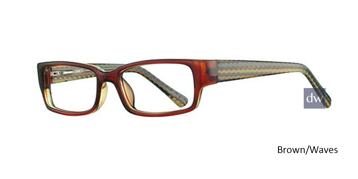 Brown/Waves K12 4096 Eyeglasses - Teenager