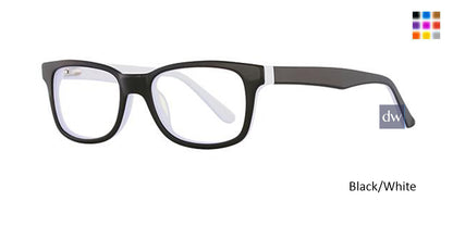 Black/White K12 4100 Eyeglasses - Teenager
