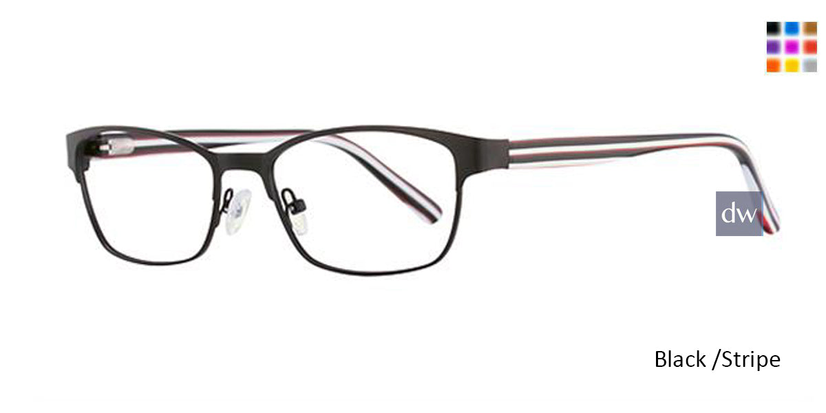 Black /Stripe K12 4102 Eyeglasses