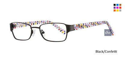 Black/Confetti K12 4103 Eyeglasses - Teenager