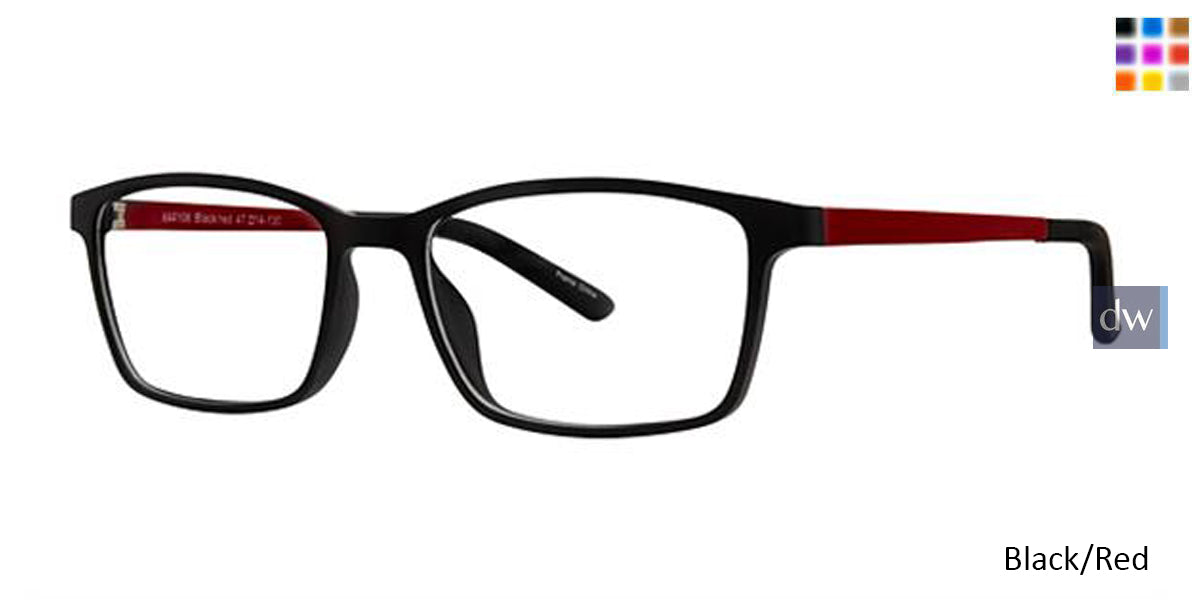 Black/Red K12 4106 Eyeglasses