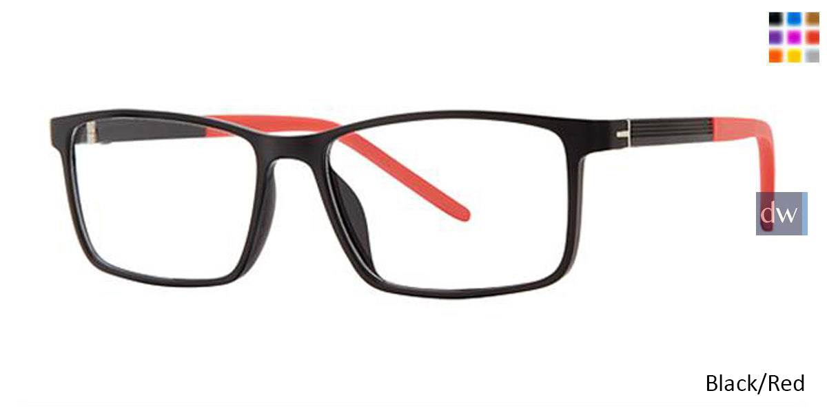 Black/Red K12 4112 Eyeglasses