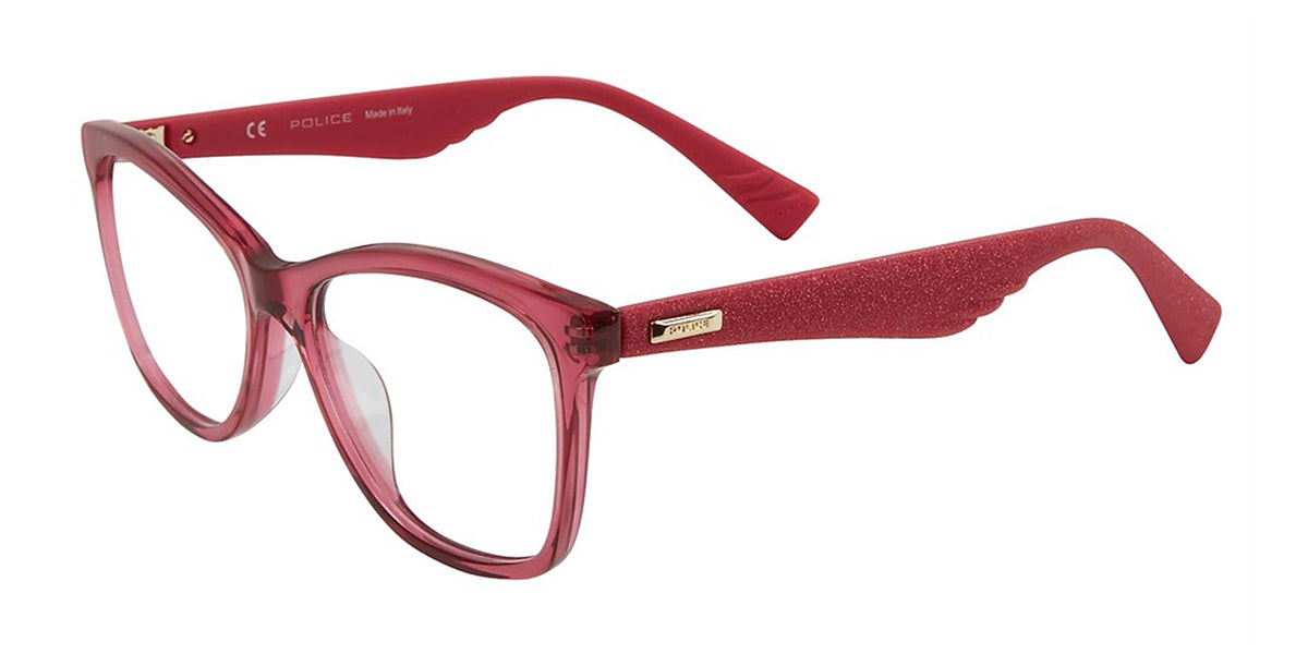 Clear Raspberry Police VPL414 Eyeglasses.