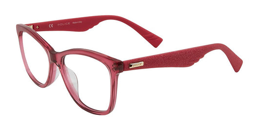 Clear Raspberry Police VPL414 Eyeglasses.
