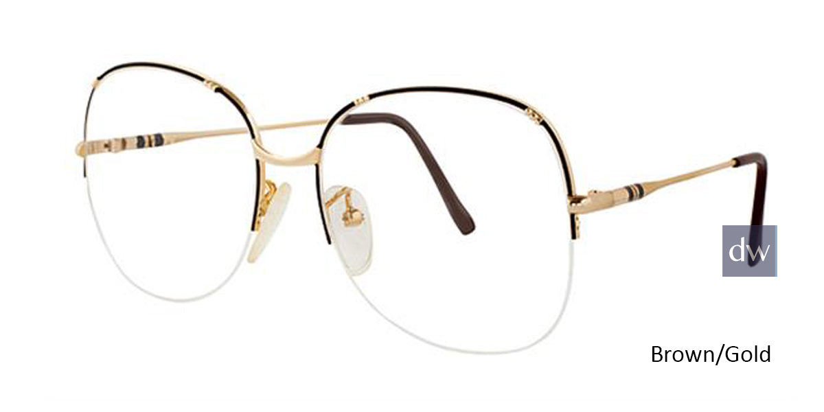 Brown/Gold Elan 42 Eyeglasses.