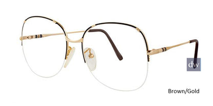 Brown/Gold Elan 42 Eyeglasses.