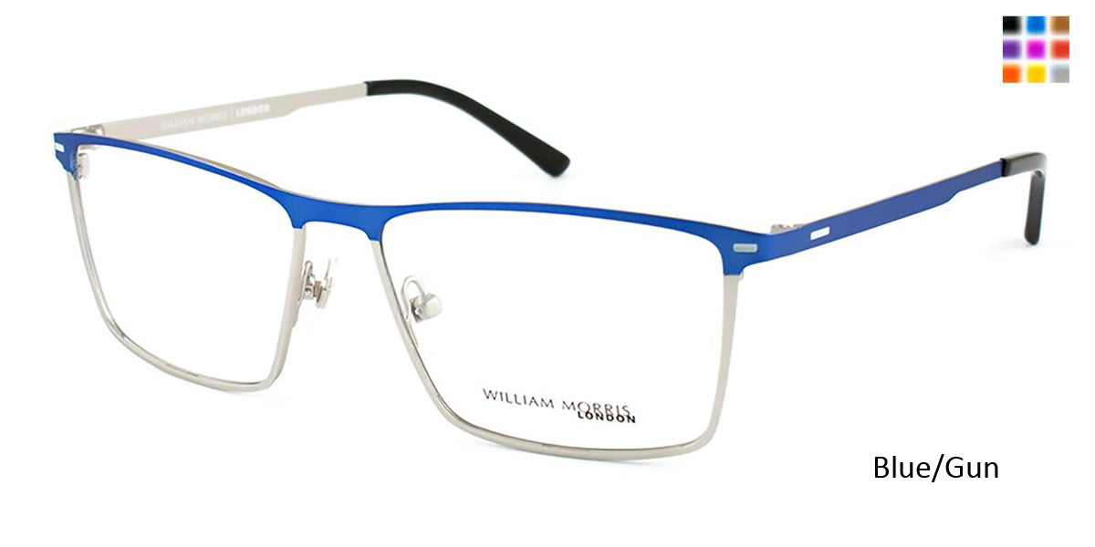 Blue/Gun William Morris London WM6997 Eyeglasses.