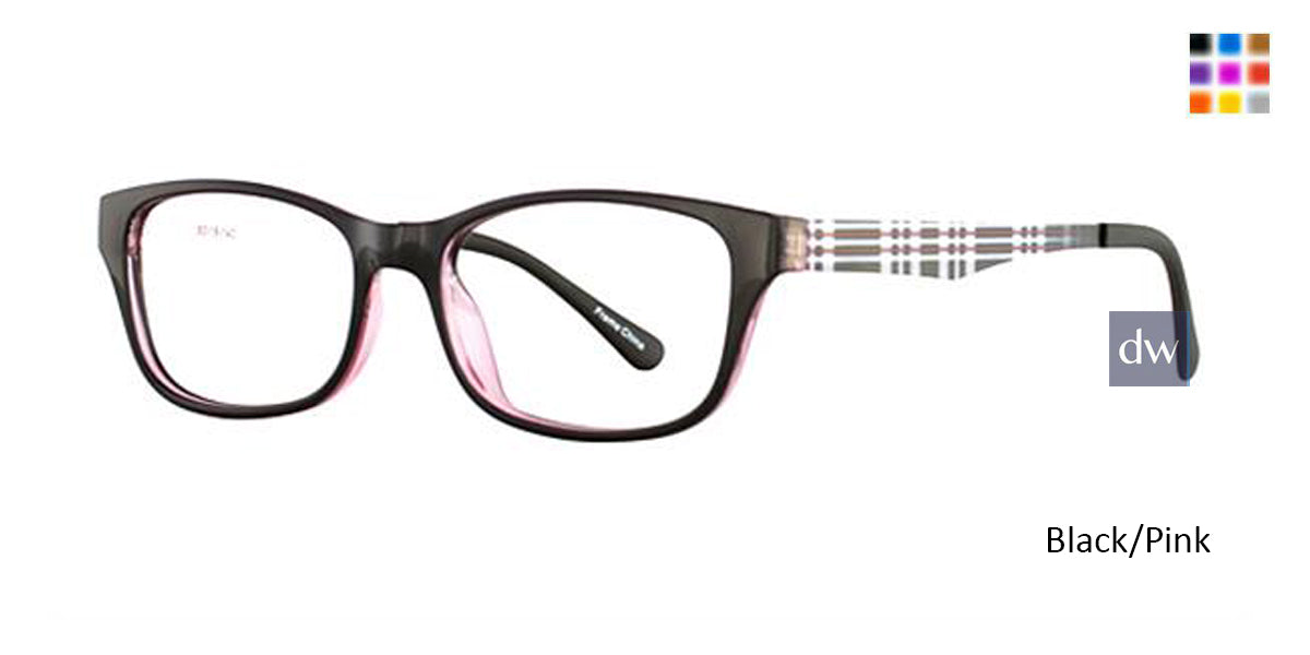 Black/Pink K12 4602 Eyeglasses.