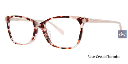 Rose Crystal Tortoise Vera Wang VA55 Eyeglasses.