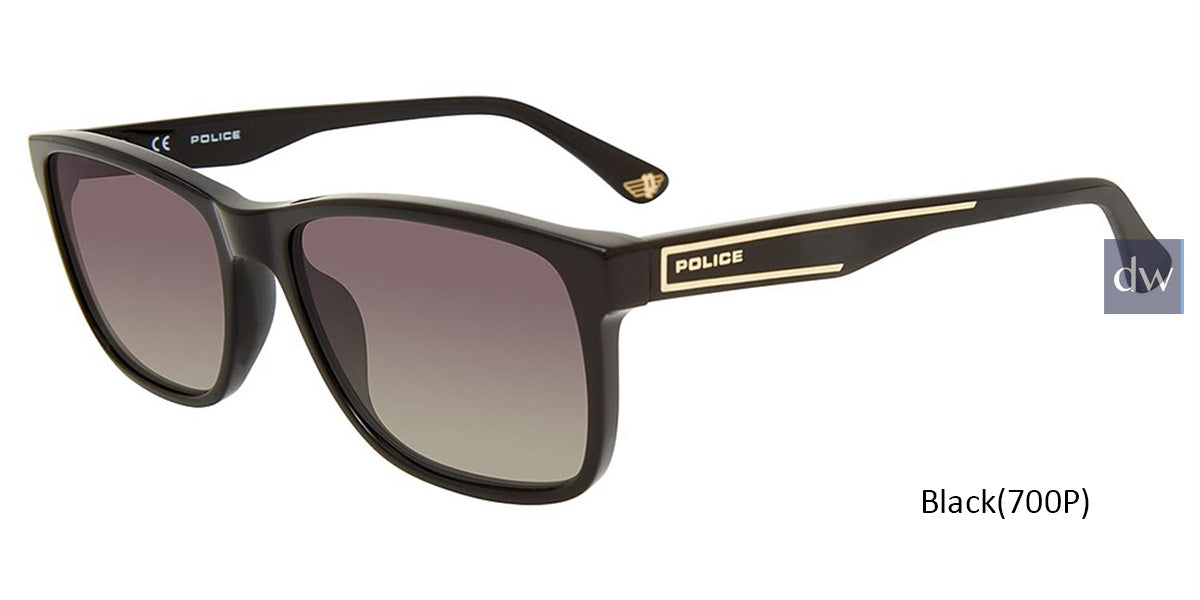 Black (700P) Police SPLB40N Sunglasses.